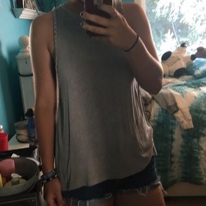 Gray Braided Muscle Tee